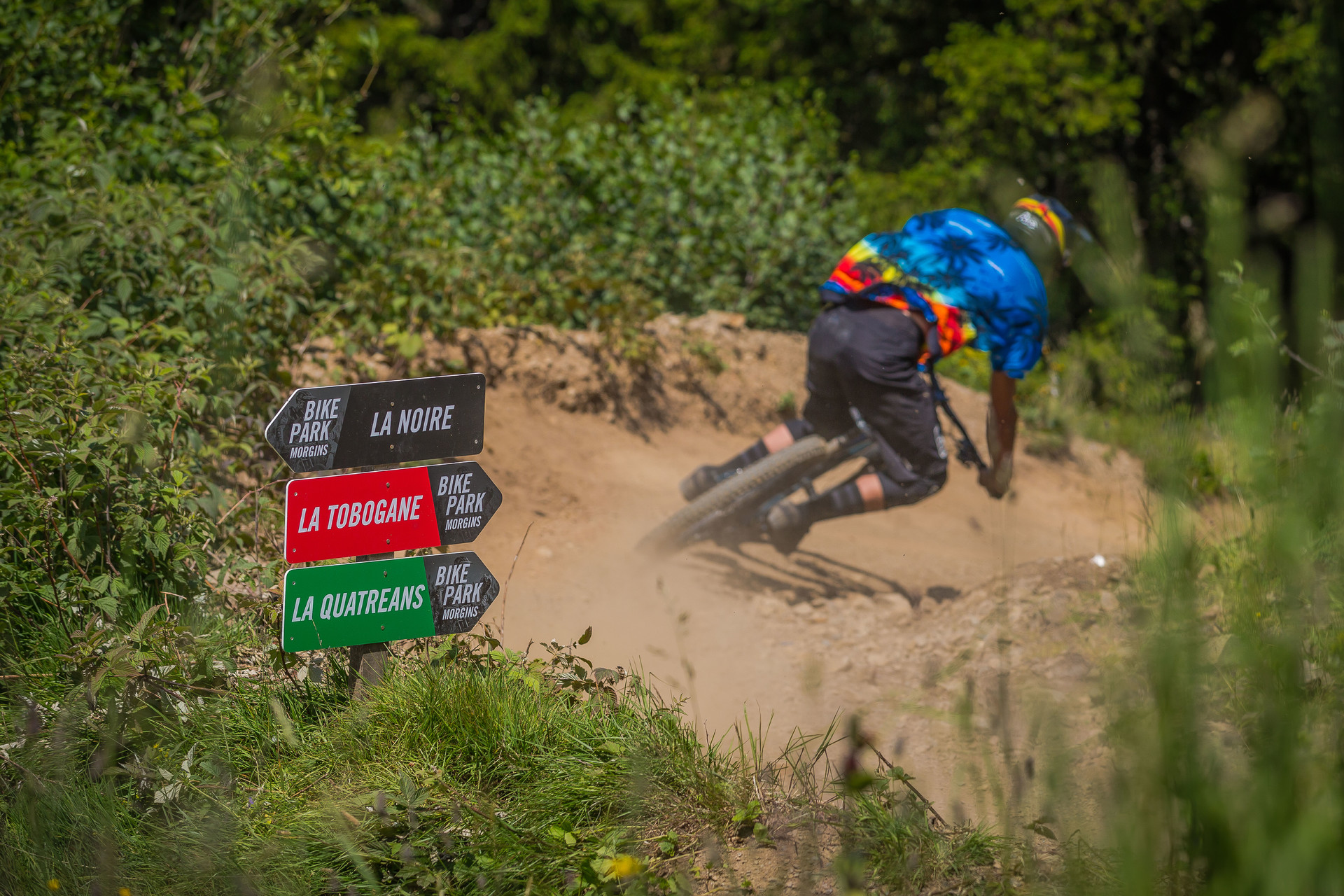 Für Könner, stürzen Sie sich die MTB Downhill Pisten in den verschiedenen Bikeparks der Portes du Soleil hinunter.
